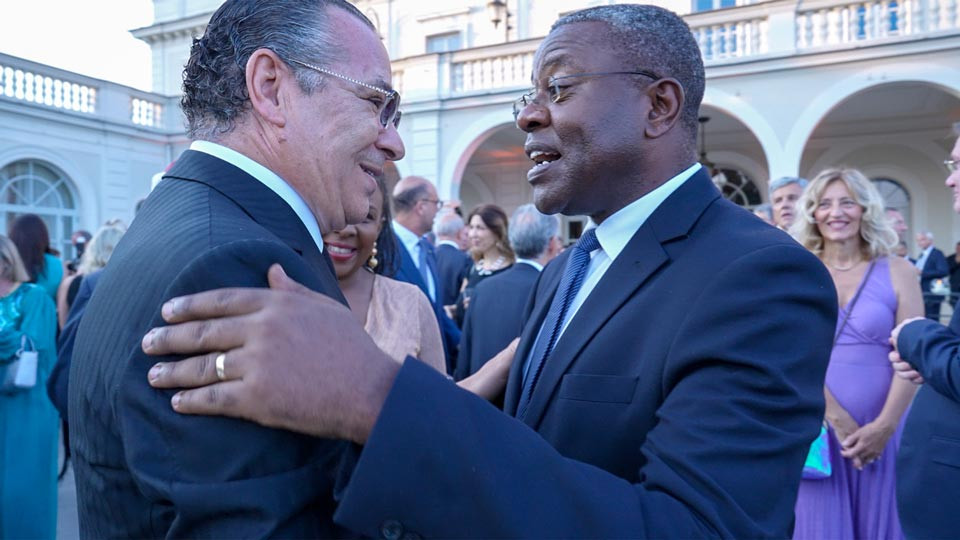 Kamel Ghribi with H.E. Frederick Lusambili Matwan’ga, Ambassador of Kenya to Italy.