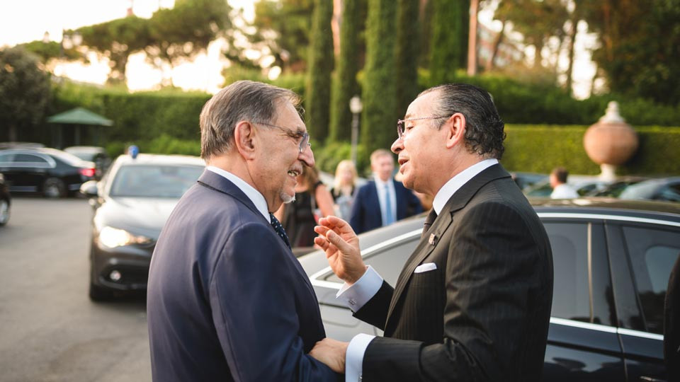 Kamel Ghribi with Ignazio La Russa, President of the Senate of the Italian Republic.