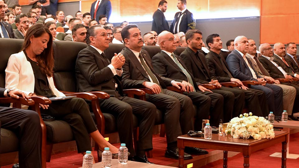 Kamel Ghribi with H.E. Mohammed Shia' Al-Sudani, Prime Minister of Iraq, Salih Mahdi Al-Hasnawi, Minister of Health of Iraq and Youssef Ghanawi, Governor of Najaf.