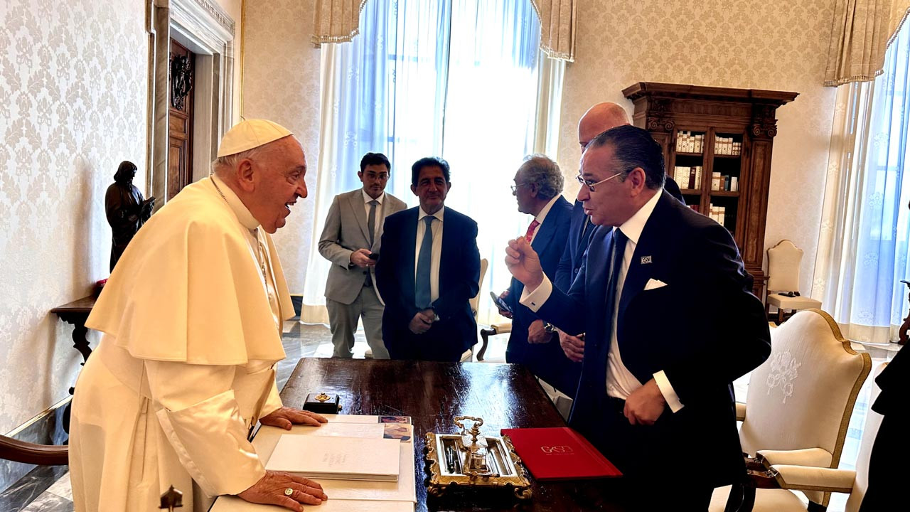 Kamel Ghribi with His Holiness Pope Francis.