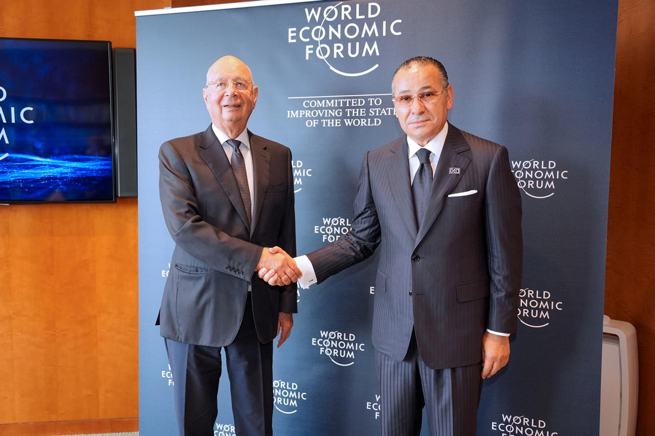 Kamel Ghribi with Klaus Schwab, Founder of the World Economic Forum.