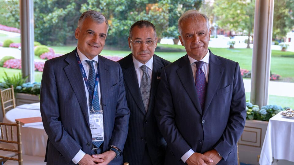 Kamel Ghribi with Claudio Sgaraglia, Prefect of Milan and Matteo Piantedosi, Minister of the Interior of Italy.