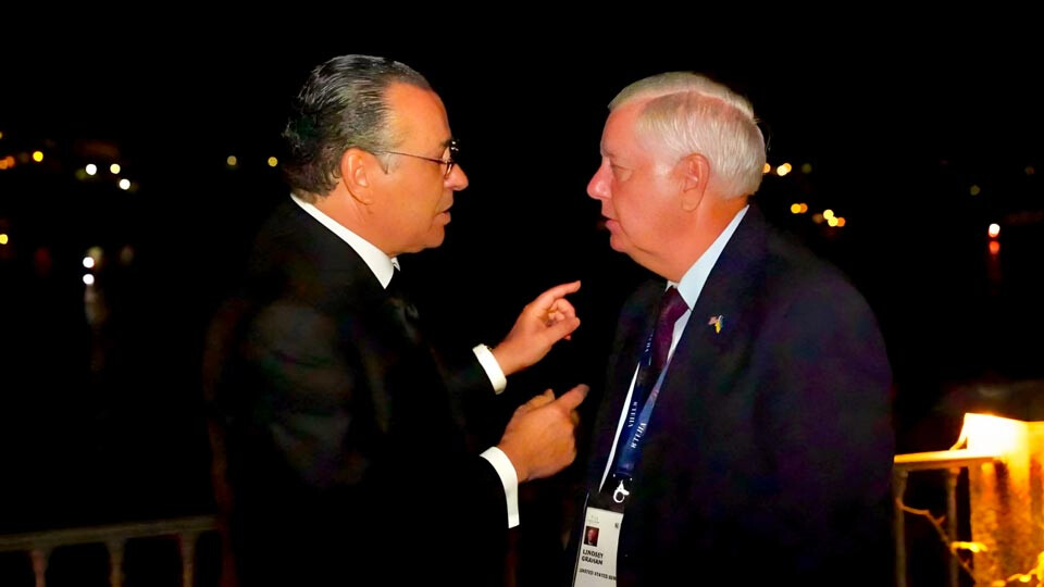 Kamel Ghribi with Lindsey Graham, United States Senator from South Carolina.