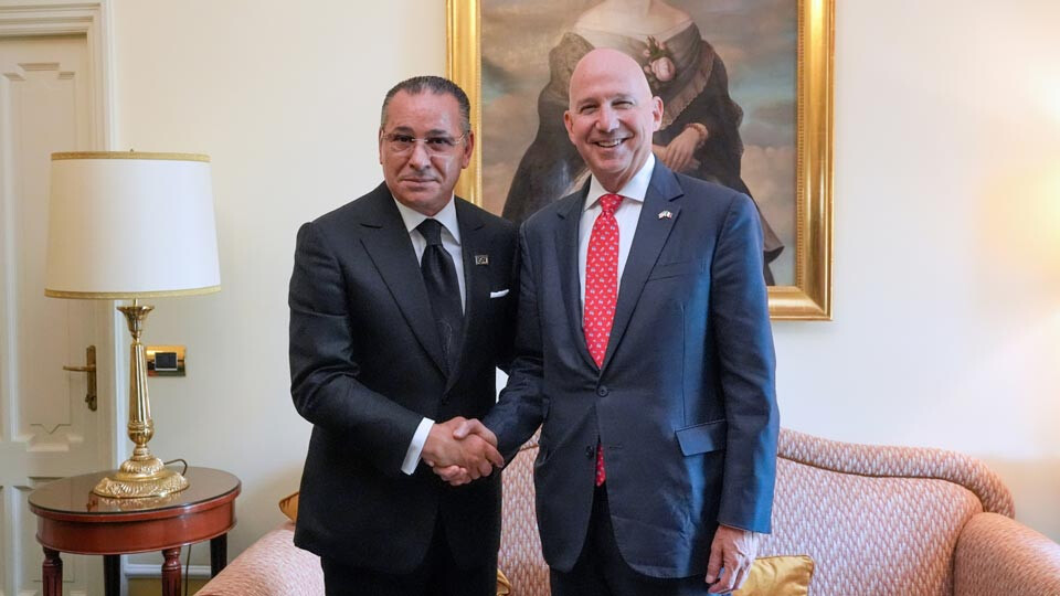 Kamel Ghribi with Jack Marckell, US Ambassador to Italy.