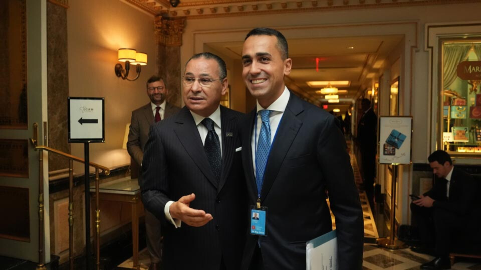 Kamel Ghribi with Luigi Di Maio, EU Special Representative for the Gulf.