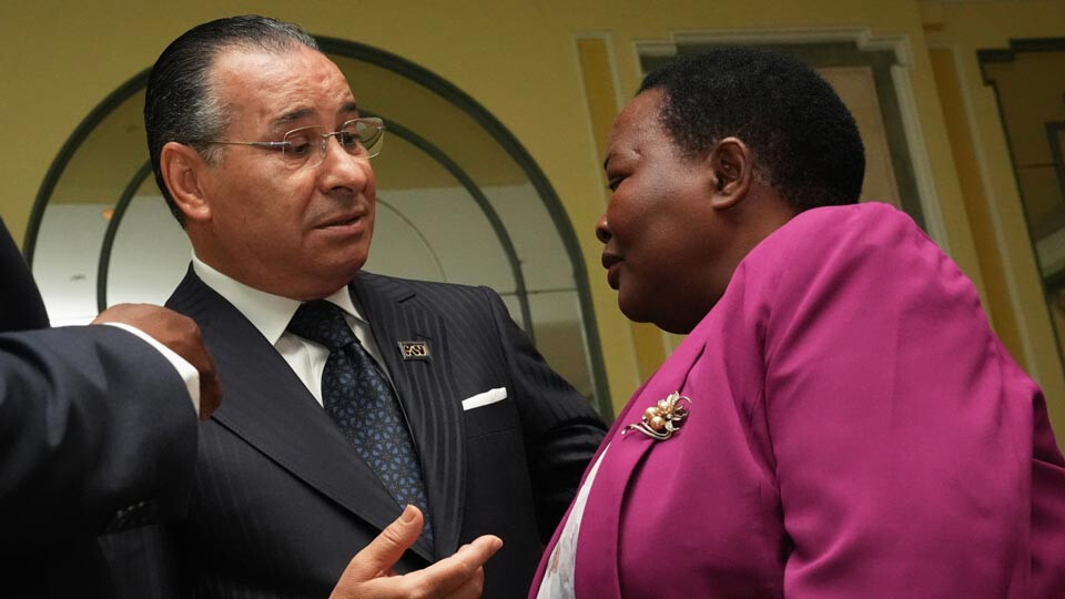 Kamel Ghribi with Robinah Nabbanja, Prime Minister of the Republic of Uganda.