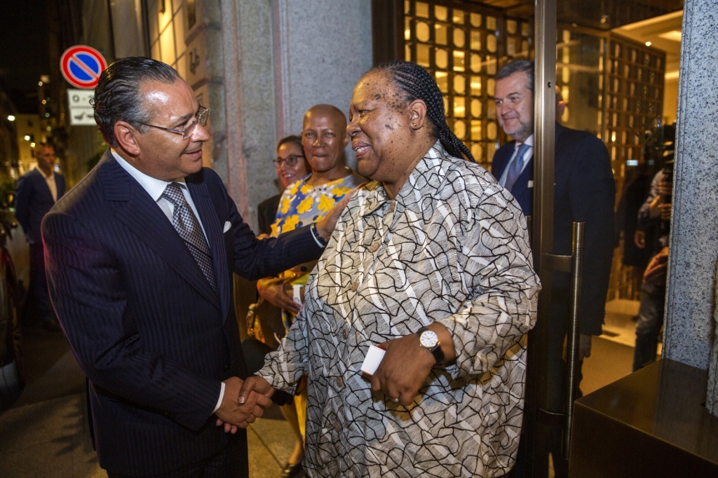 Dinner hosted in honour of Minister Naledi Pandor, the Minister of International Relations and Cooperation of South Africa in Milan