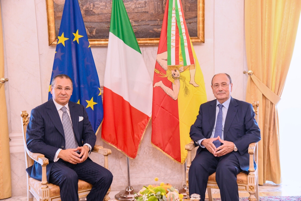 Meeting between the Sicilian Regional President Renato Schifani and Mr. Kamel Ghribi