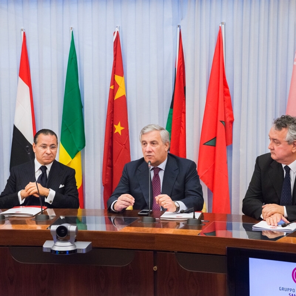 EU Parliament President Antonio Tajani visits the San Raffaele hospital in Milan