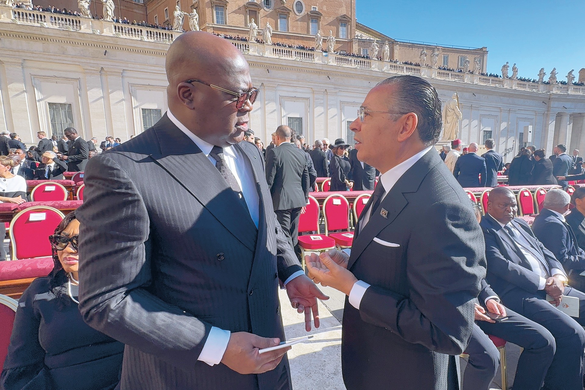 Kamel Ghribi with Felix Tshisekedi, President of the Democratic Republic of the Congo.