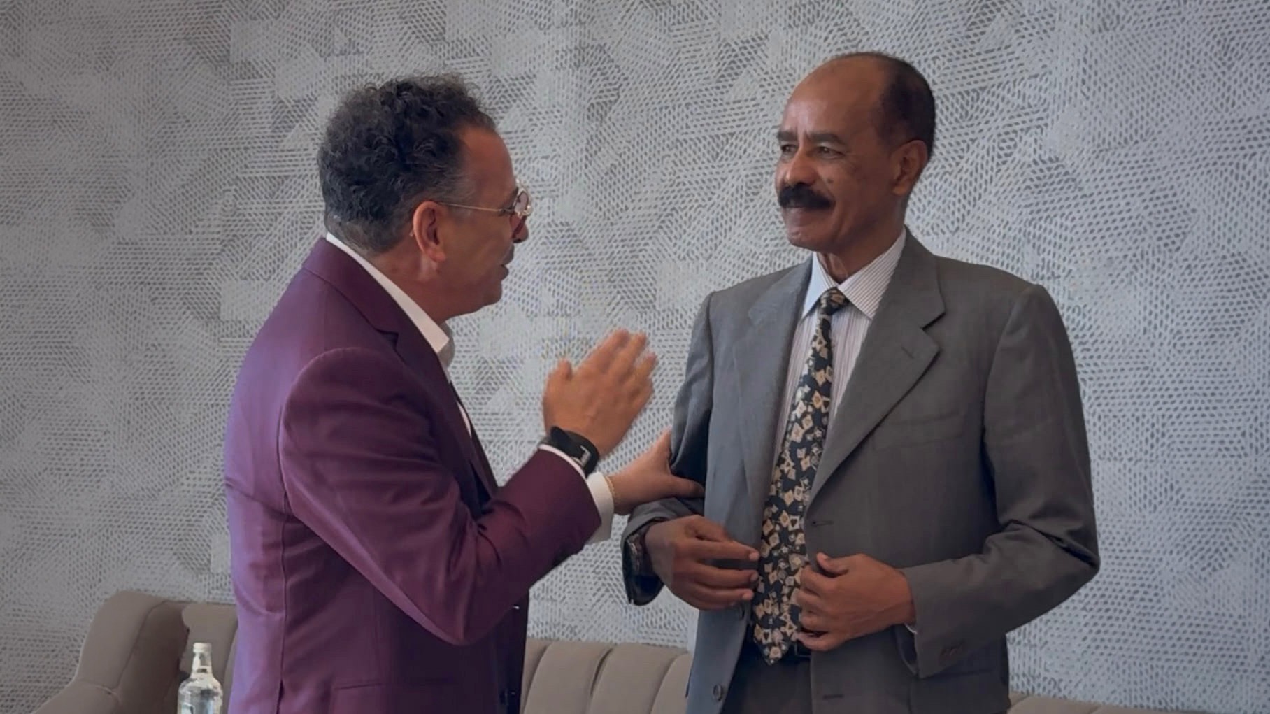 <p>Kamel Ghribi with Isaias Afwerki, President of Eritrea</p>
