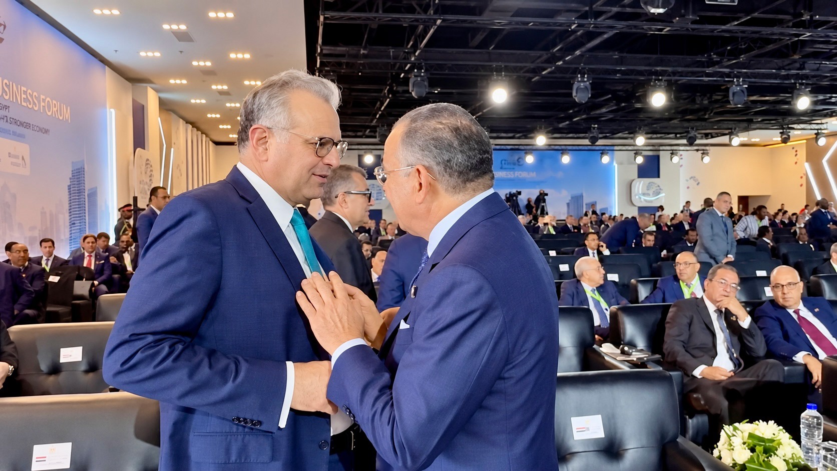 <p>Kamel Ghribi with Massad Boulos U.S. Senior Advisor for Arab and African Affairs</p>