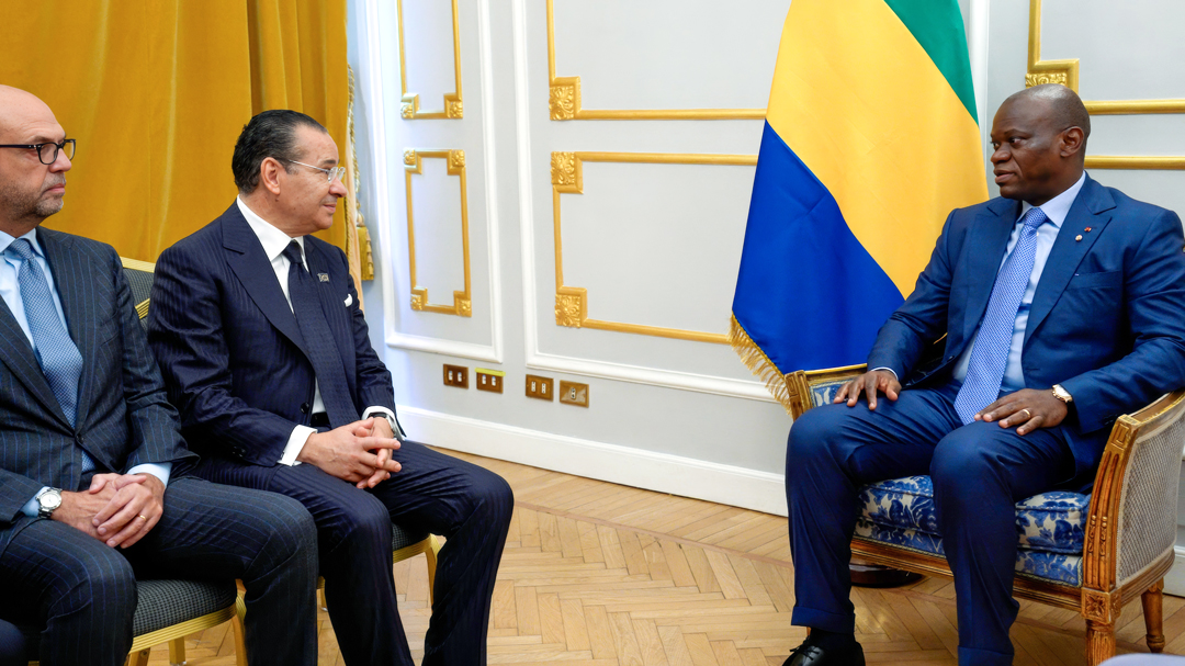 Kamel Ghribi with H.E. Brice Clotaire Oligui Nguema, President of Gabon