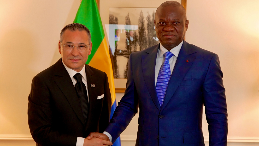 Kamel Ghribi with H.E. Brice Clotaire Oligui Nguema, President of Gabon
