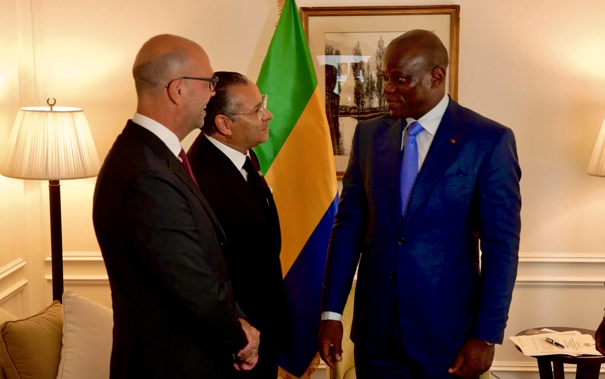 Kamel Ghribi with H.E. Brice Clotaire Oligui Nguema, President of Gabon