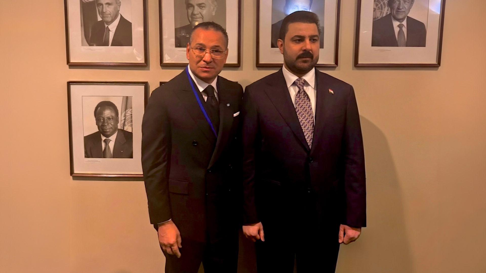 <p>Kamel Ghribi with Honourable Ali al-Zaidi, Prime Minister of Iraq</p>