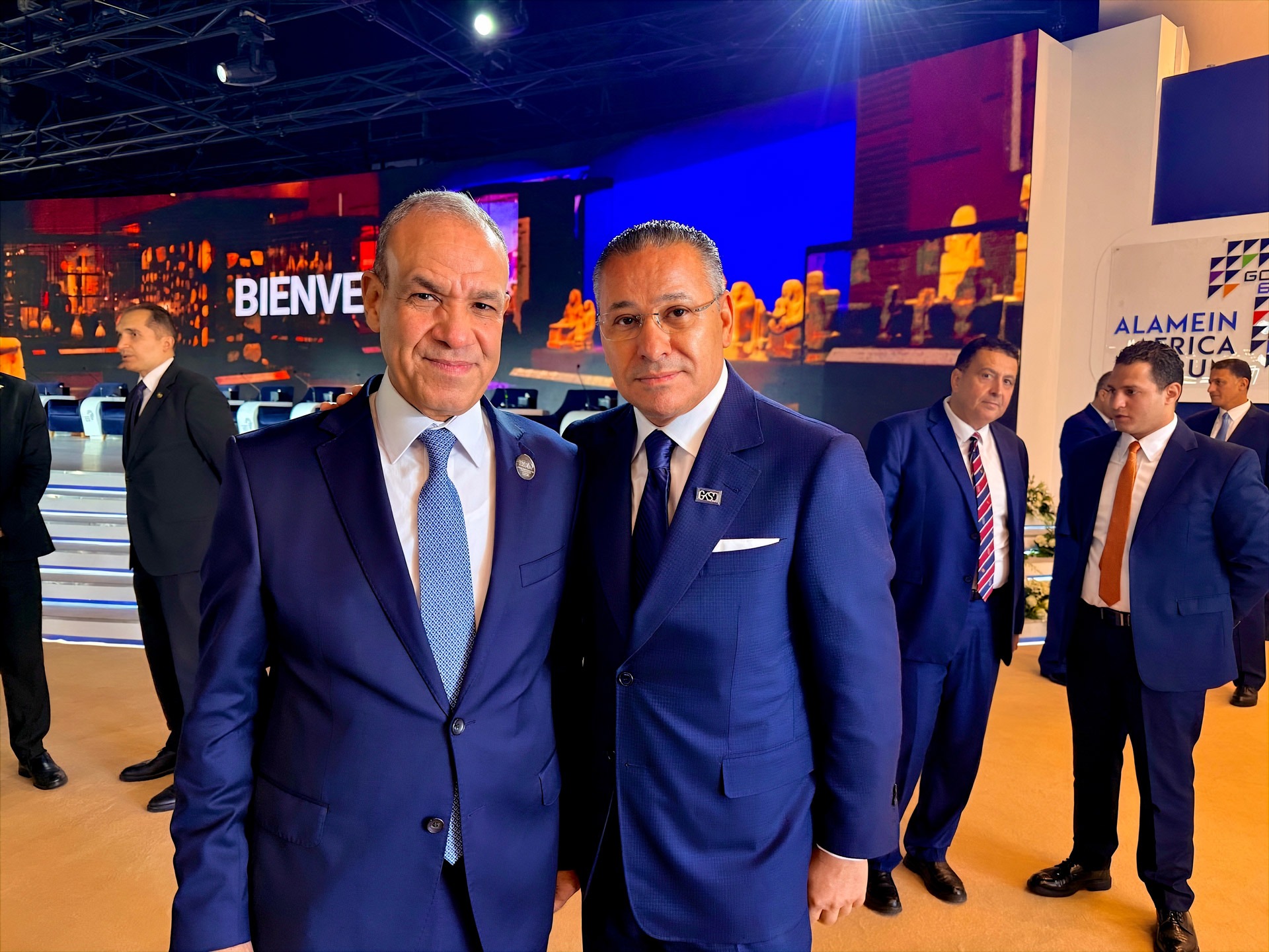<p>Kamel Ghribi with Badr Abdelatty Minister of Foreign Affairs of Egypt</p>