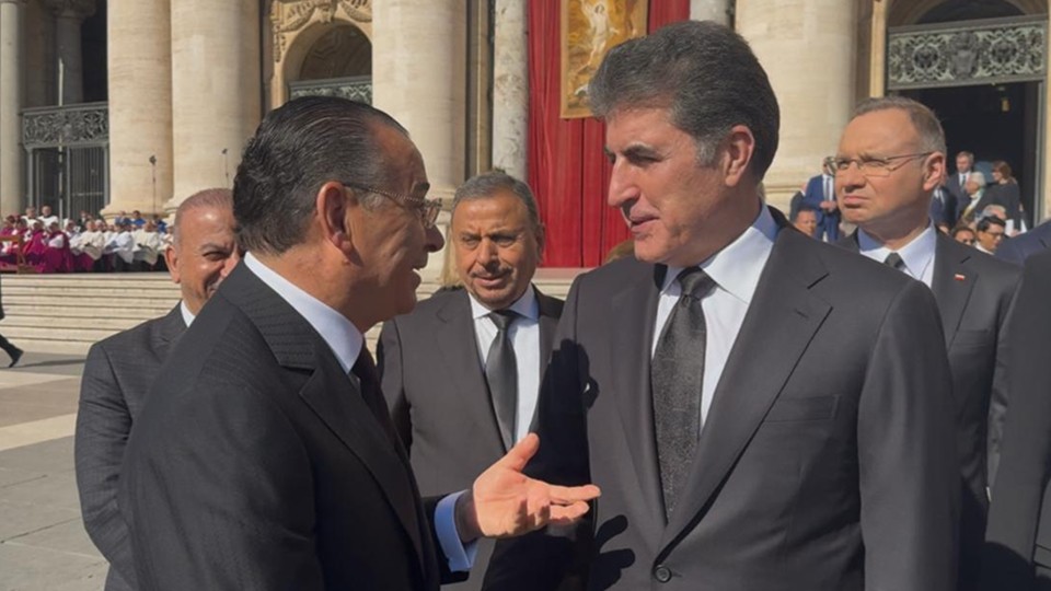 Kamel Ghribi with Nechirvan Barzani, President of the Kurdistan.