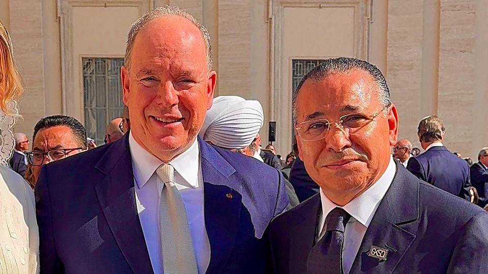 Kamel Ghribi with H.E. Prince Alberto II, Prince of Monaco.