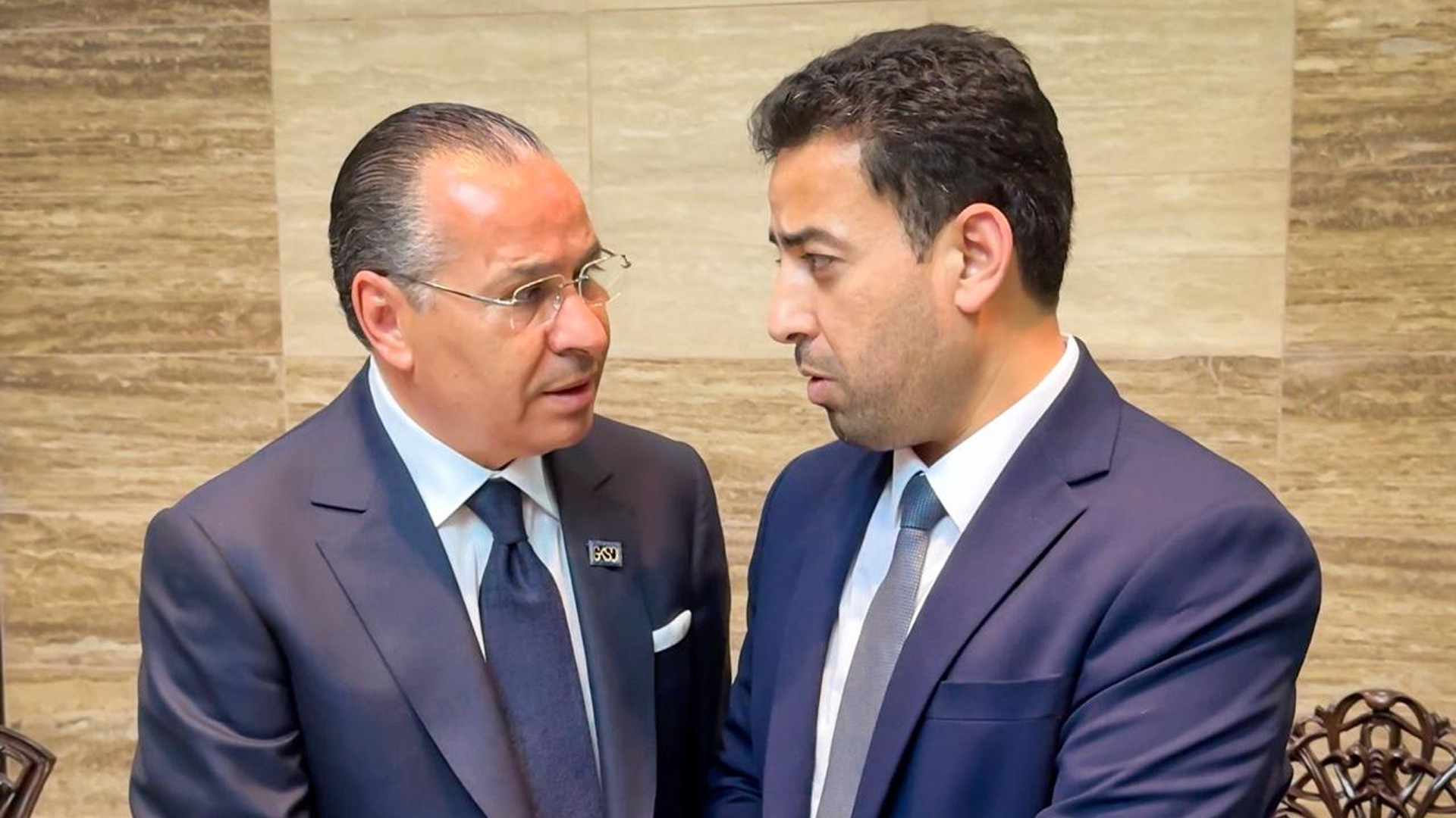 Kamel Ghribi with Musaab Nazzal al-Ali, Minister of Health of Syria.
