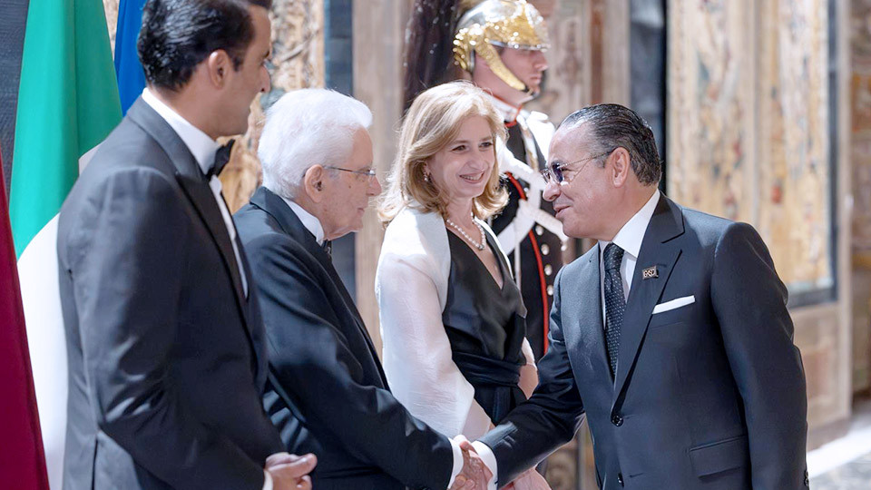 Kamel Ghribi with Sergio Mattarella, President of the Republic of Italy.