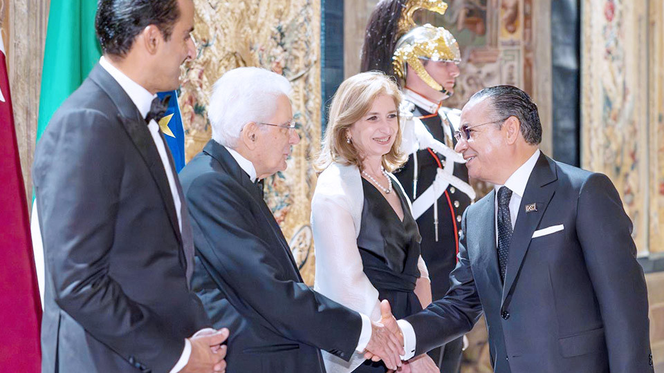 Kamel Ghribi with Sergio Mattarella, President of the Republic of Italy.
