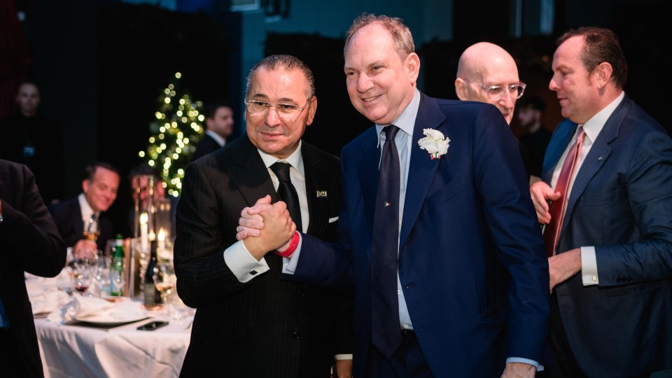 Kamel Ghribi with H.E. Andrea Catalano, Italian Ambassador in Bahrein.