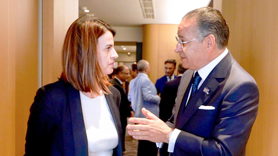 Kamel Ghribi with Albana Koçiu, Minister of Health, Albania.