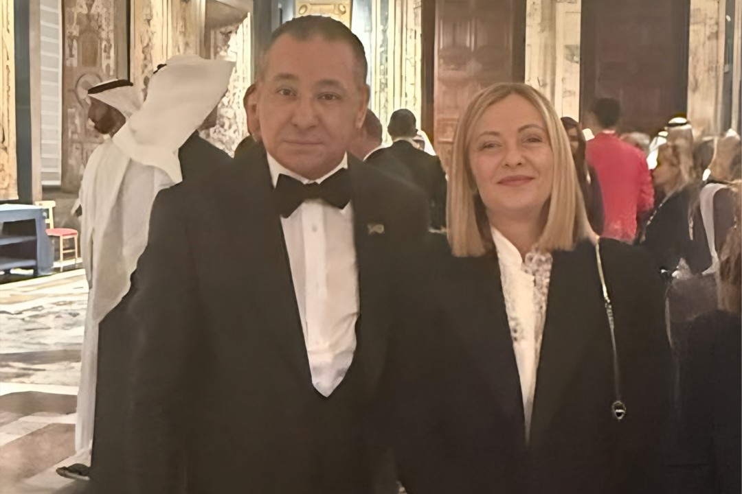 Kamel Ghribi with Giorgia Meloni, Prime Minister of Italy.