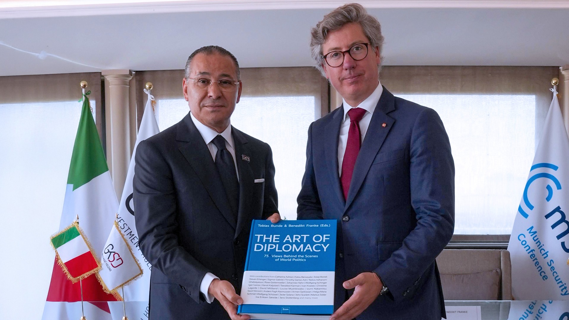 Kamel Ghribi with Dr. Benedikt Franke, Chief Executive Officer & Vice-Chairman MSC (Munich Security Conference).