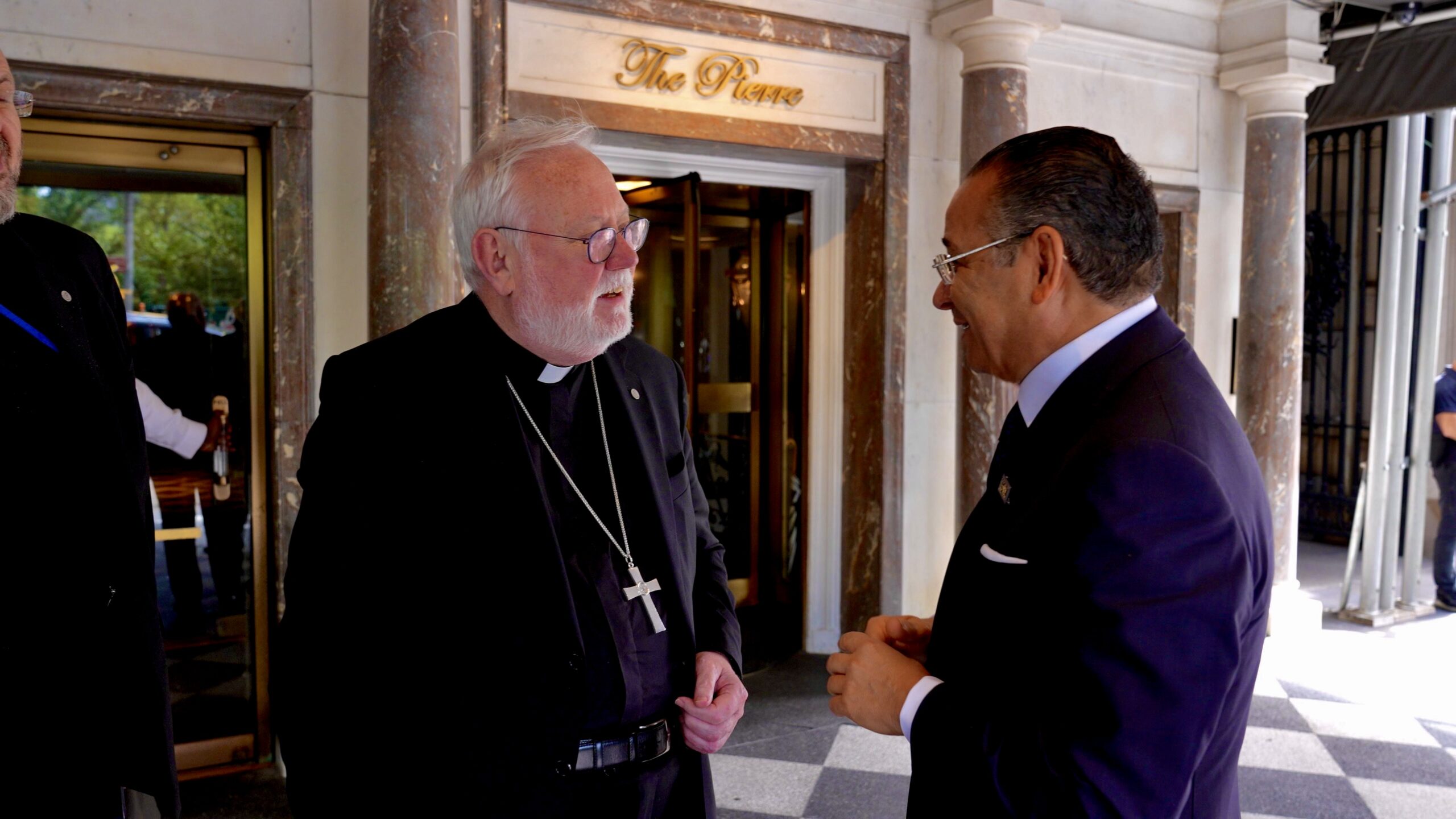 Kamel Ghribi with Archbishop Paul Gallagher of the Holy See