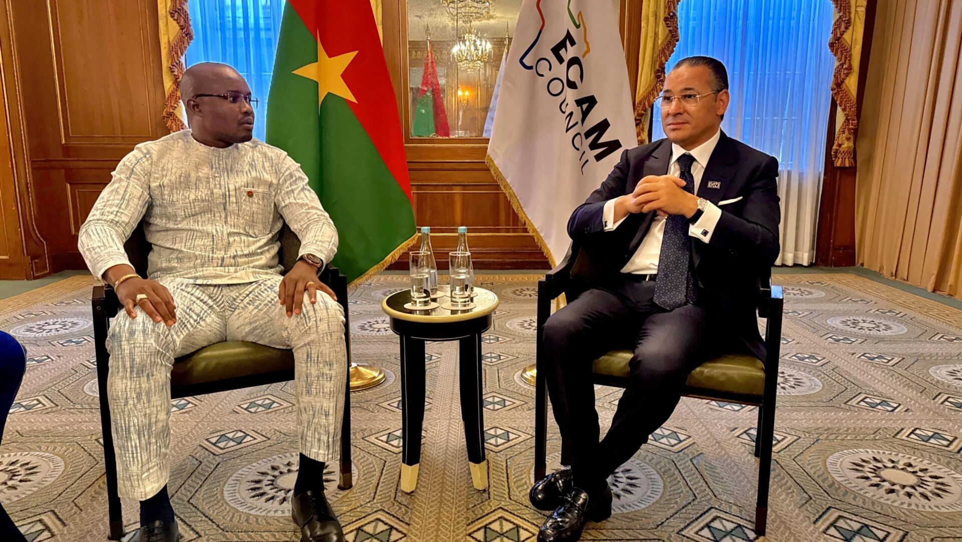 Kamel Ghribi with Rimtalba Jean Emmanuel Ouédraogo, Prime Minister, Burkina Faso