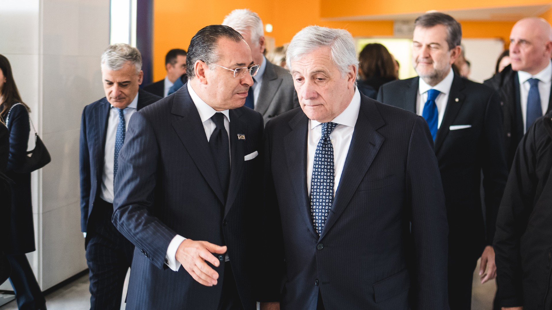 Kamel Ghribi with Antonio Tajani, Minister of Foreign Affairs of Italy.